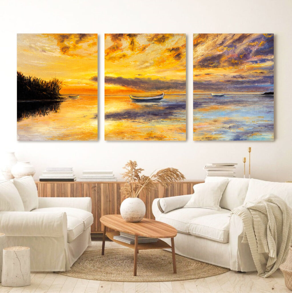 Cold and Warm Landscape wall art – 3 print set – Gozo Graphics | Print ...