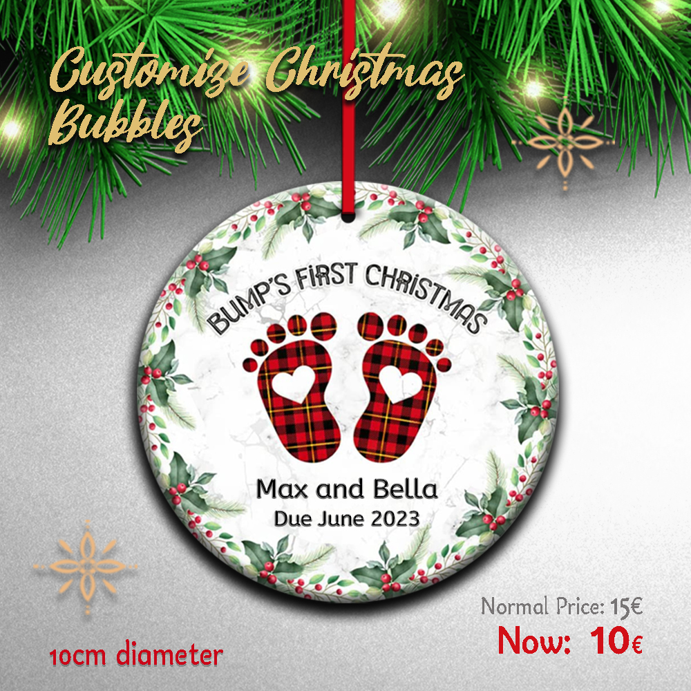 Wooden customize Bump’s First Christmas Gozo Graphics Print