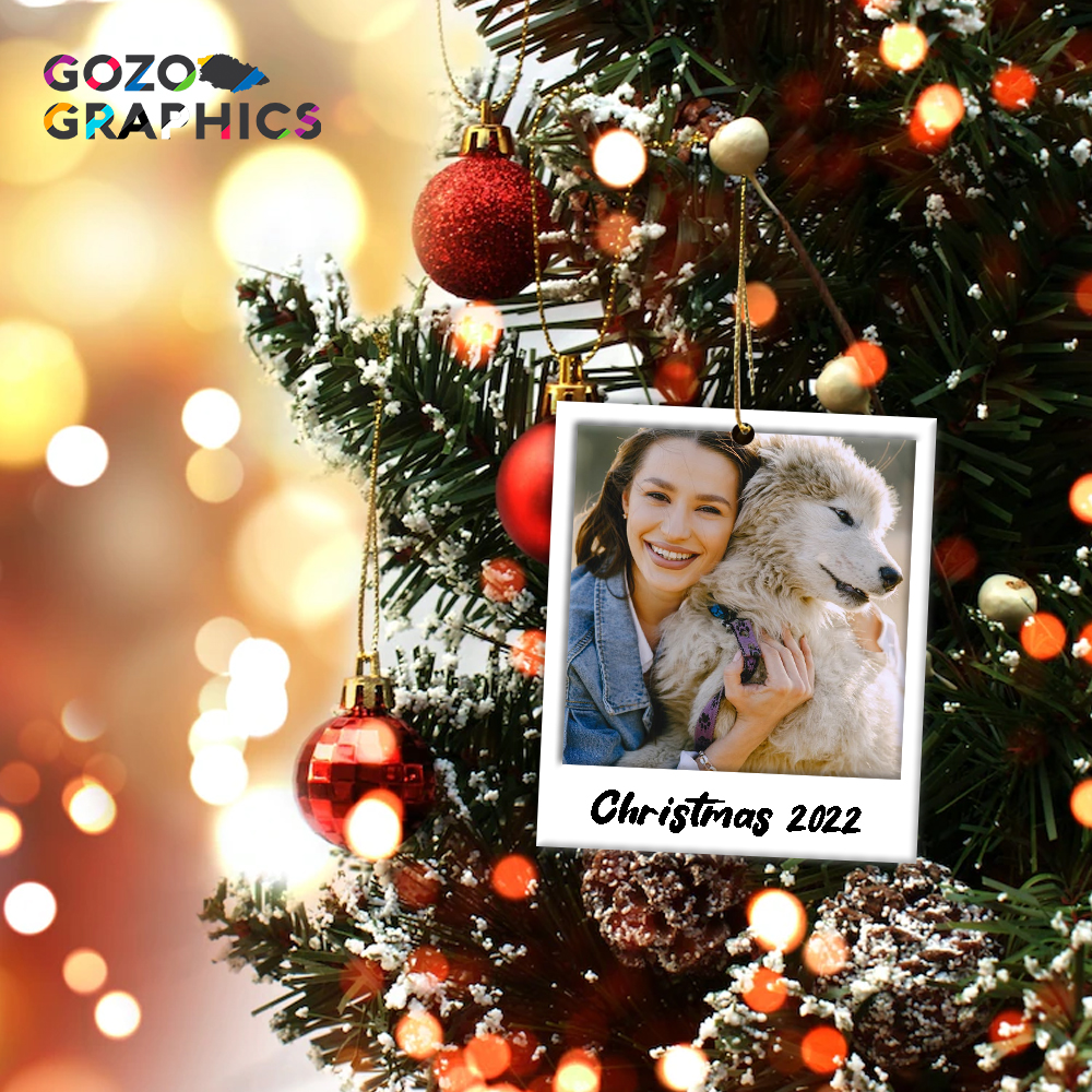 Christmas Polaroid style ornamet – Gozo Graphics | Print | Signage | CNC