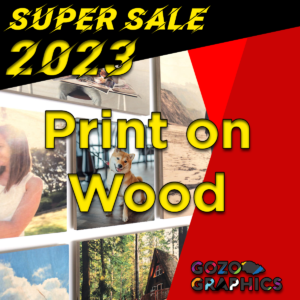 Wood print sale