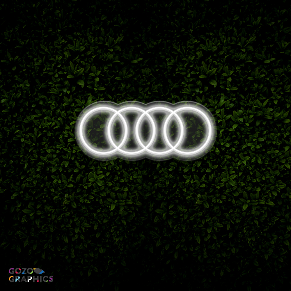 Audi Logo LED Neon Light 50cm wide – Gozo Graphics | Print | Signage | CNC