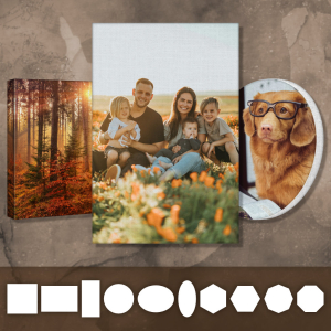 Single Canvas Print - (Square, Rectangle, Circle, Oval, Hexagon, Octagon)