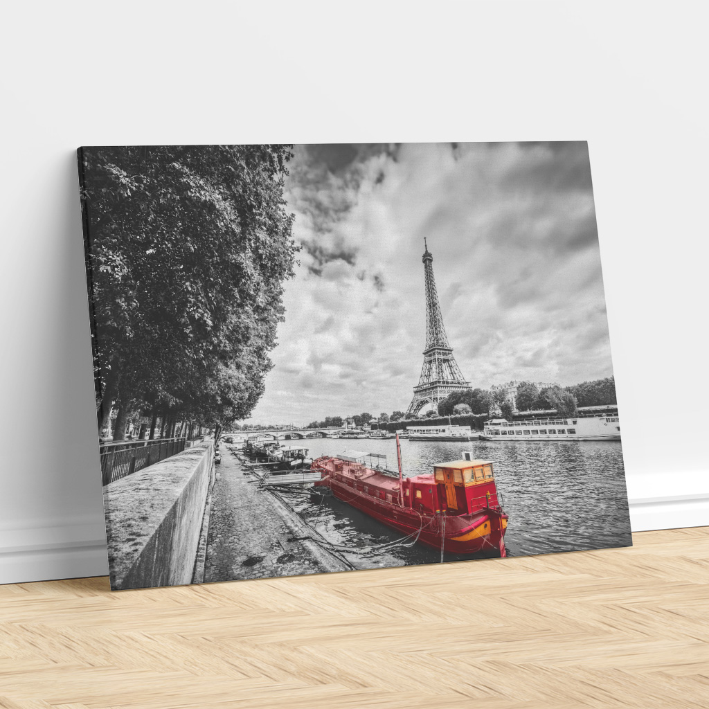 Red Boat on the Seine – Paris, France