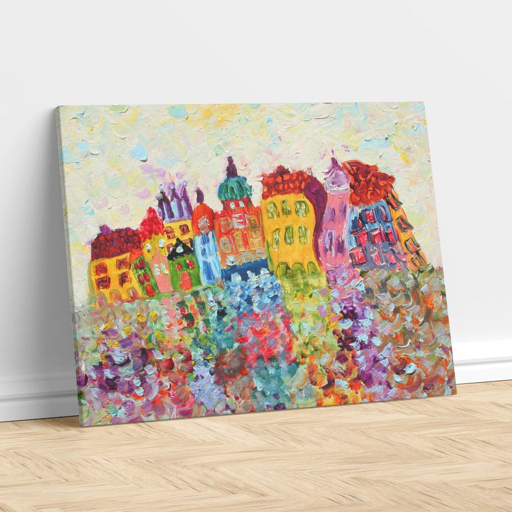 Colourful Townscape – Painting Print
