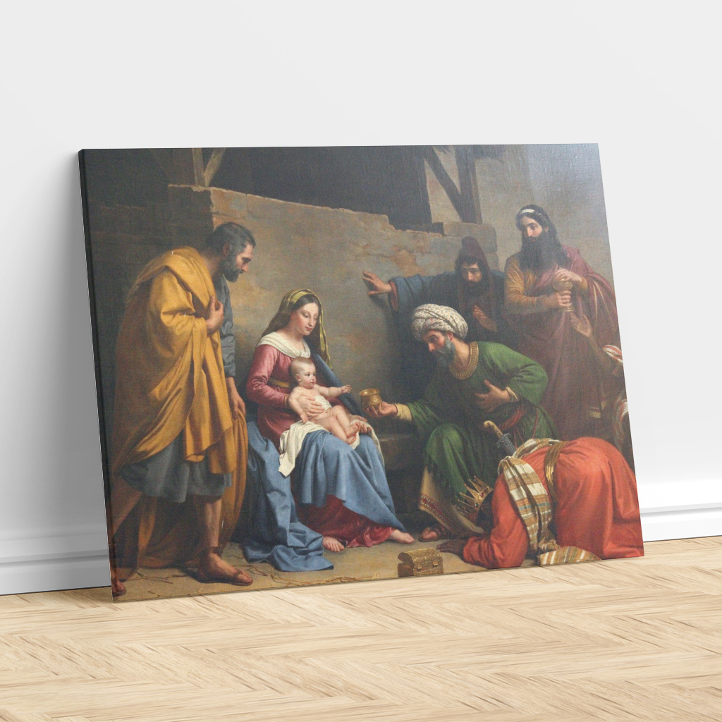 Adoration of the Magi by Noël Hallé – Painting Print