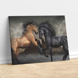 Wild Horses in the Storm – Painting Print