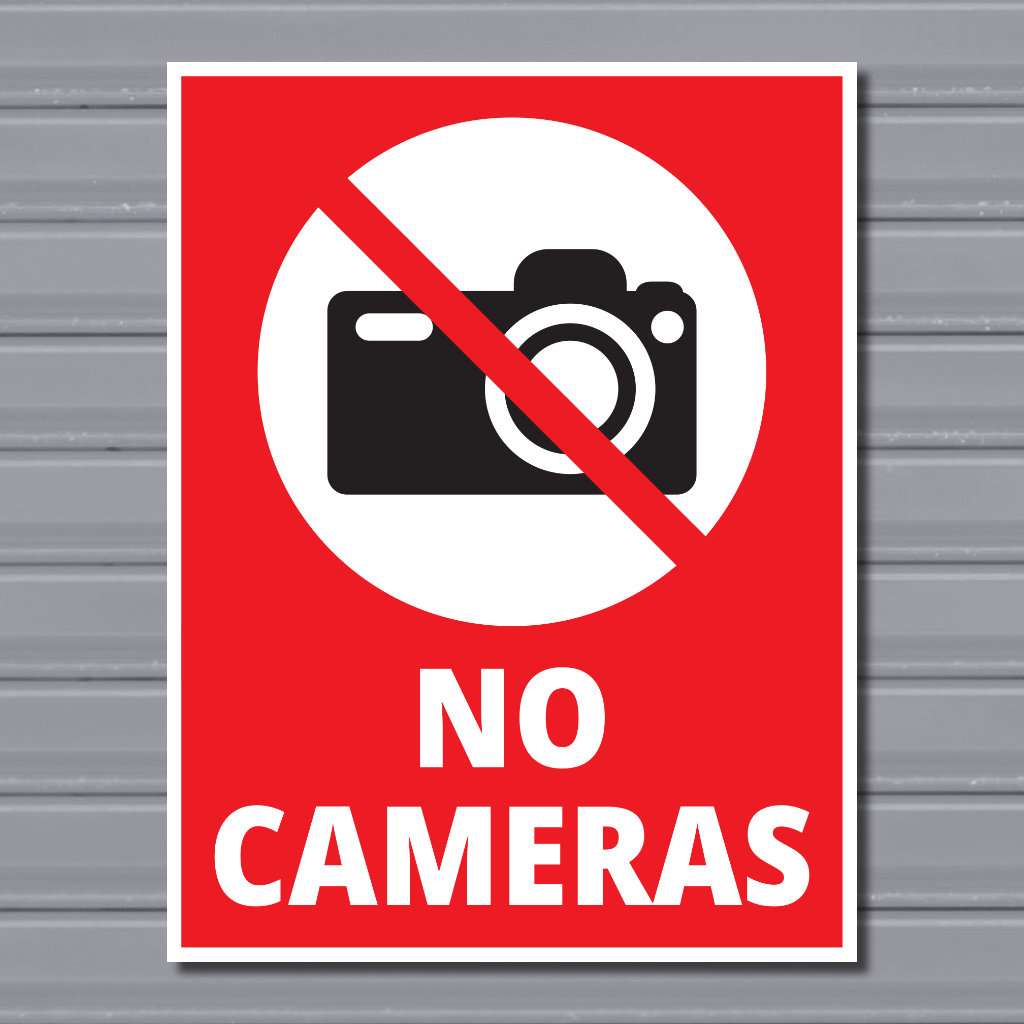 No Cameras – Prohibition Safety Sign