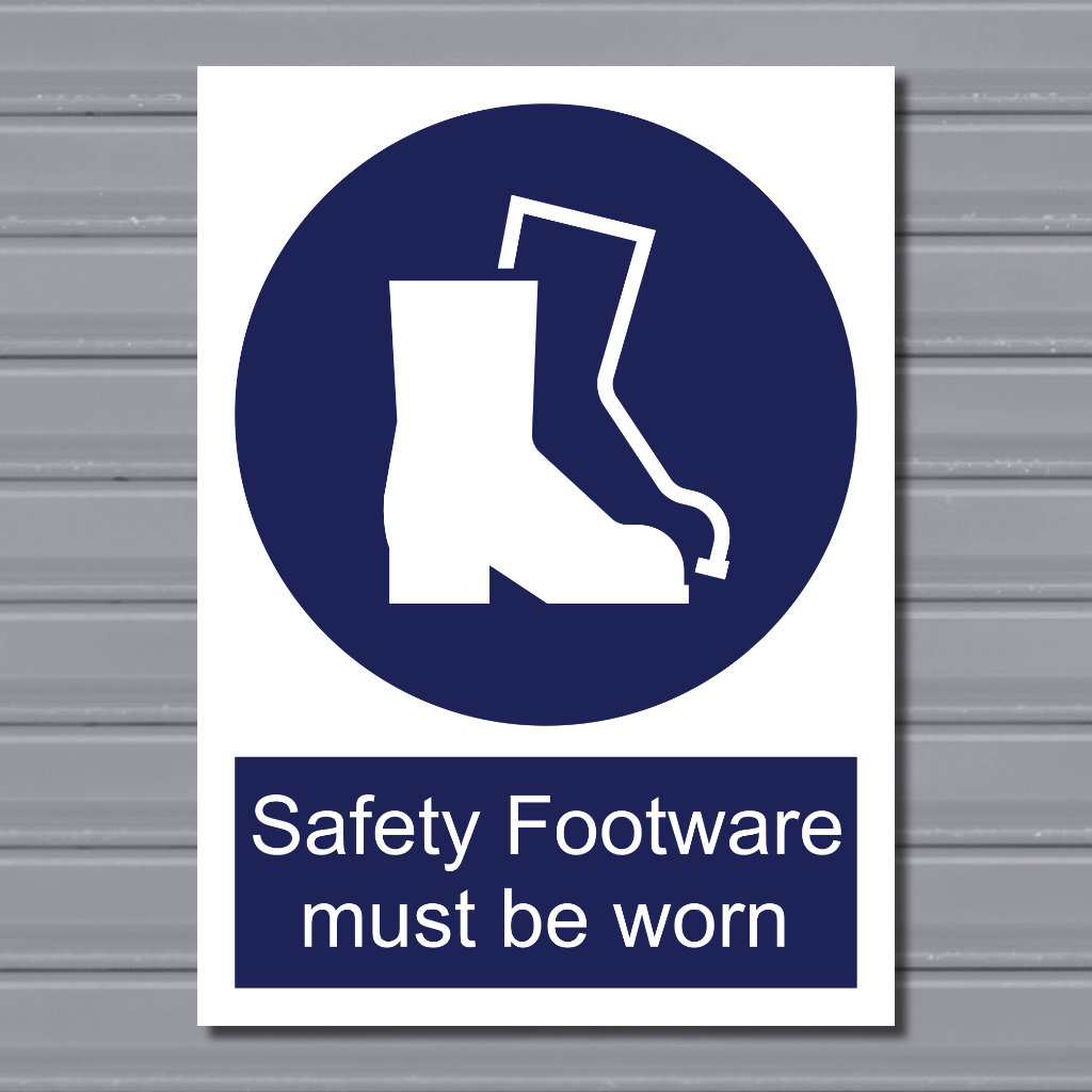 Safety Footwear Must Be Worn – Mandatory PPE Sign