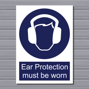 Ear Protection Must Be Worn – Mandatory PPE Sign