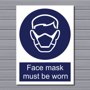 Face Mask Must Be Worn – Mandatory PPE Sign