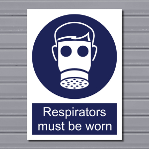 Respirators Must Be Worn – Mandatory PPE Sign