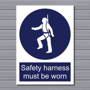 Safety Harness Must Be Worn – Mandatory PPE Sign
