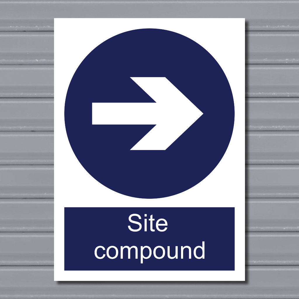 Site Compound – Right Arrow Directional Safety Sign