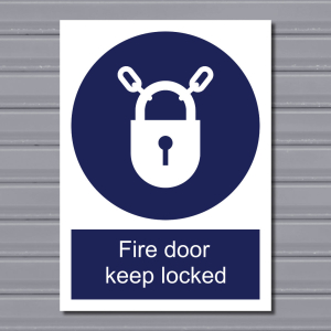 Fire Door Keep Locked – Fire Safety Sign
