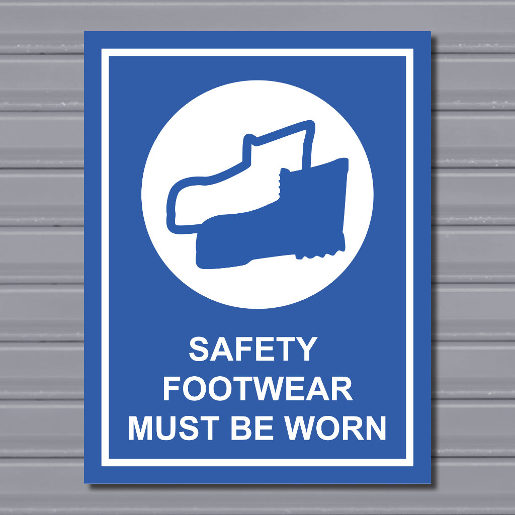 Safety Footwear Must Be Worn – Mandatory PPE Sign
