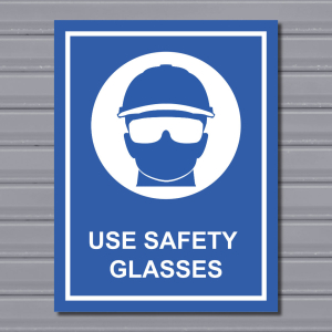 Use Safety Glasses – Mandatory PPE Sign
