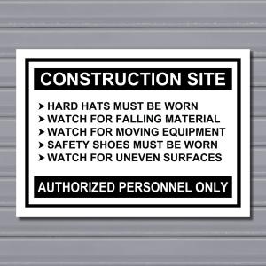 Construction Site Safety Notice – PPE Required & Hazard Warning