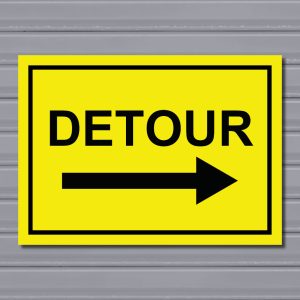 Detour Right Arrow – Temporary Directional Sign
