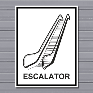 Escalator – Directional Identification Sign