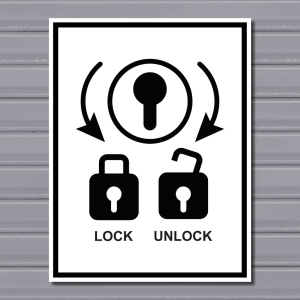 Lock / Unlock – Operational Safety Sign