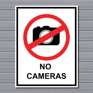 No Cameras – Prohibition Safety Sign