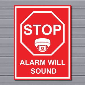 Stop, Alarm Will Sound Warning Sign – Warning Safety Sign