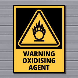 Warning Oxidising Agent – Hazard Safety Sign