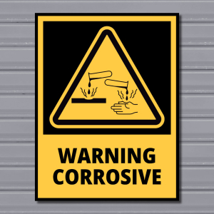 Warning Corrosive – Hazard Safety Sign