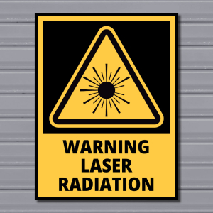 Warning Laser Radiation – Hazard Safety Sign