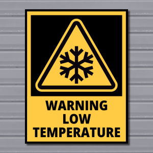 Warning Low Temperature – Hazard Safety Sign