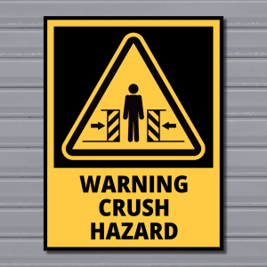 Warning Crush Hazard – Hazard Safety Sign