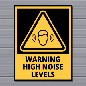 Warning High Noise Levels – Hazard Safety Sign
