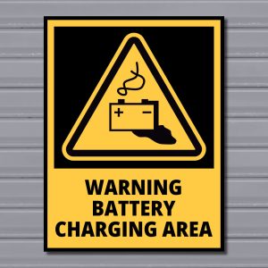 Warning Battery Charging Area – Hazard Safety Sign