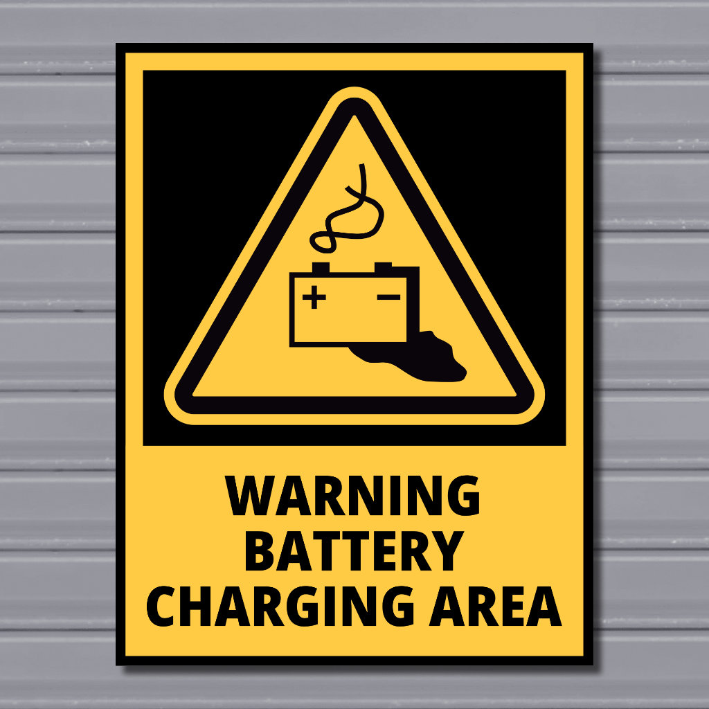 Warning Battery Charging Area – Hazard Safety Sign