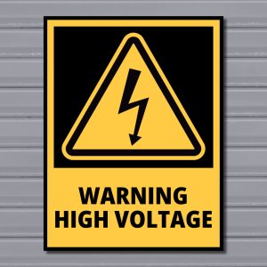 Warning High Voltage – Electrical Hazard Safety Sign