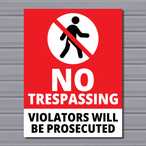 No Trespassing – Violators Will Be Prosecuted Safety Sign (Vibrant Red & White)